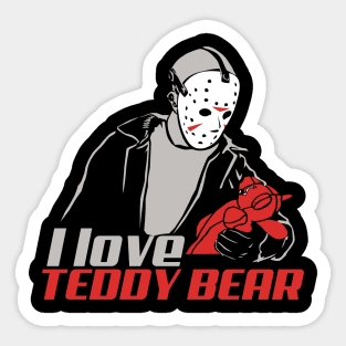 I love Teddy Bear Sticker